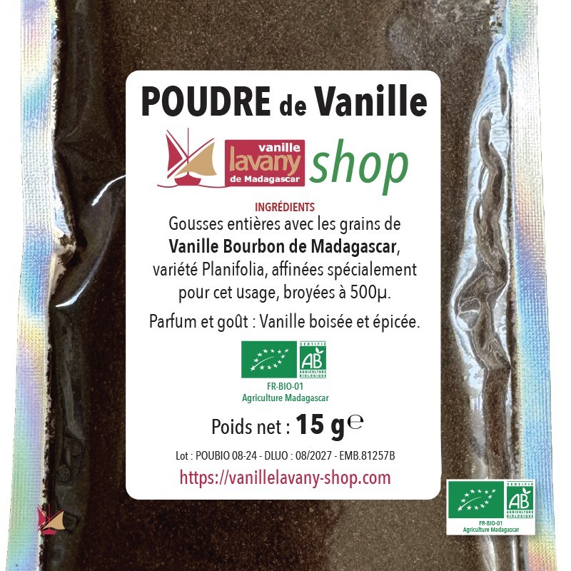 Poudre de Vanille Biologique LAVANY (15 g)