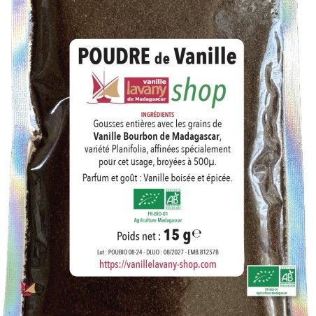 Poudre de Vanille Biologique LAVANY (15 g)