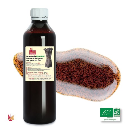 Estratto liquido di Vaniglia Biologica LAVANY in flacone da 100 ml - Peso netto 125 g
